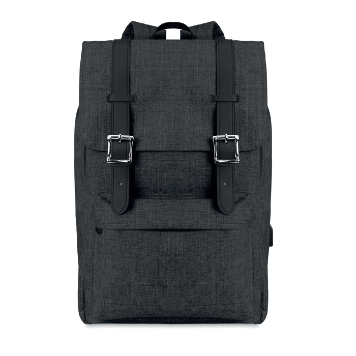 Laptop backpack RIGA in 600D two-tone polyester with your logo