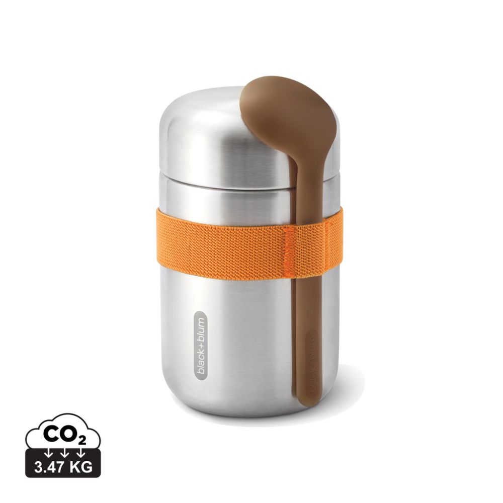 Pusdienu termoss Black+Blum Food Flask 400 ml ar vakuuma izolāciju un jūsu logo