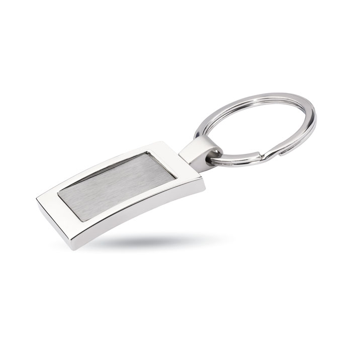 Metal keyring HARROBS, rectangular, in gift box, with your logo