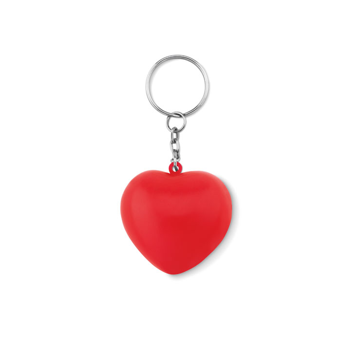 LOVY RING heart-shaped PU key ring with your logo