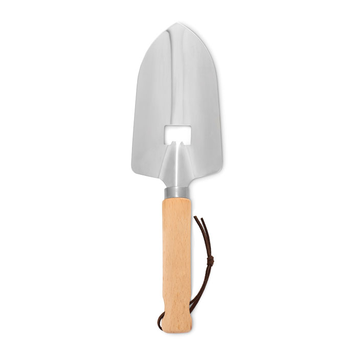 JARDIN trowel-shaped bottle opener with string loop with your logo