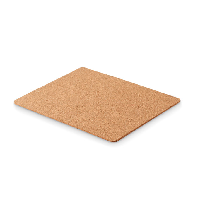 Cork mouse mat MATTY with natural look with your logo