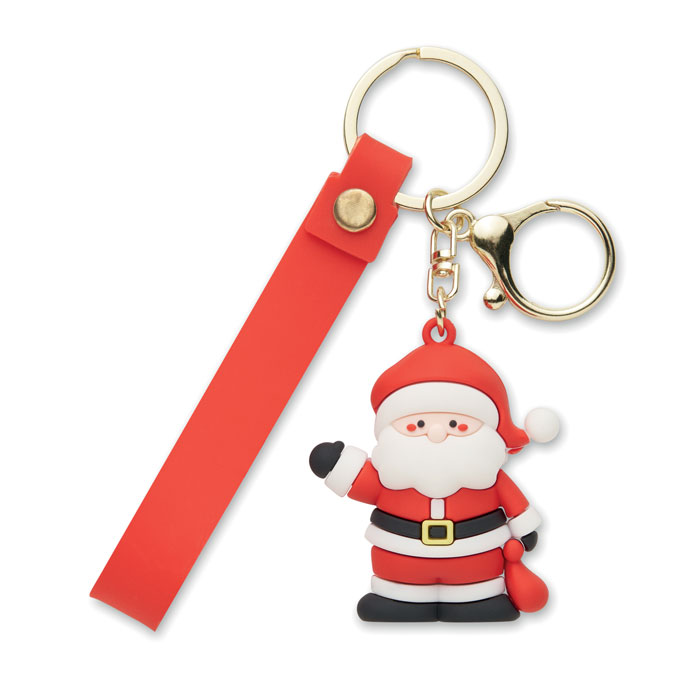 Ziemassvētku vecīša atslēgu piekariņš SANTACHARM no PVC ar jūsu logo