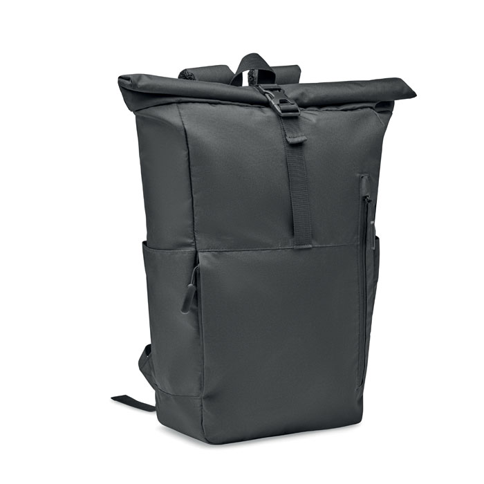 Rolltop laptop backpack VALLEY ROLLPACK in 300D rPET with your logo
