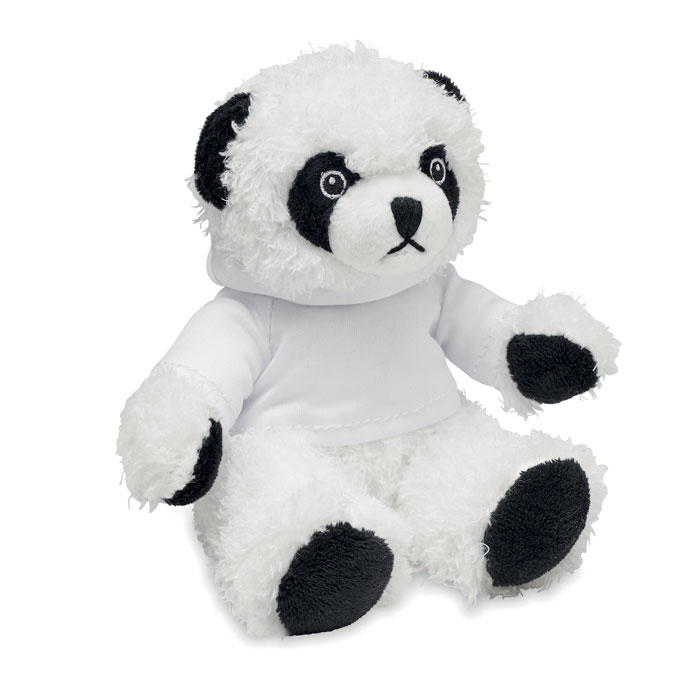 Plīša panda PENNY ar kapuci ar jūsu logo