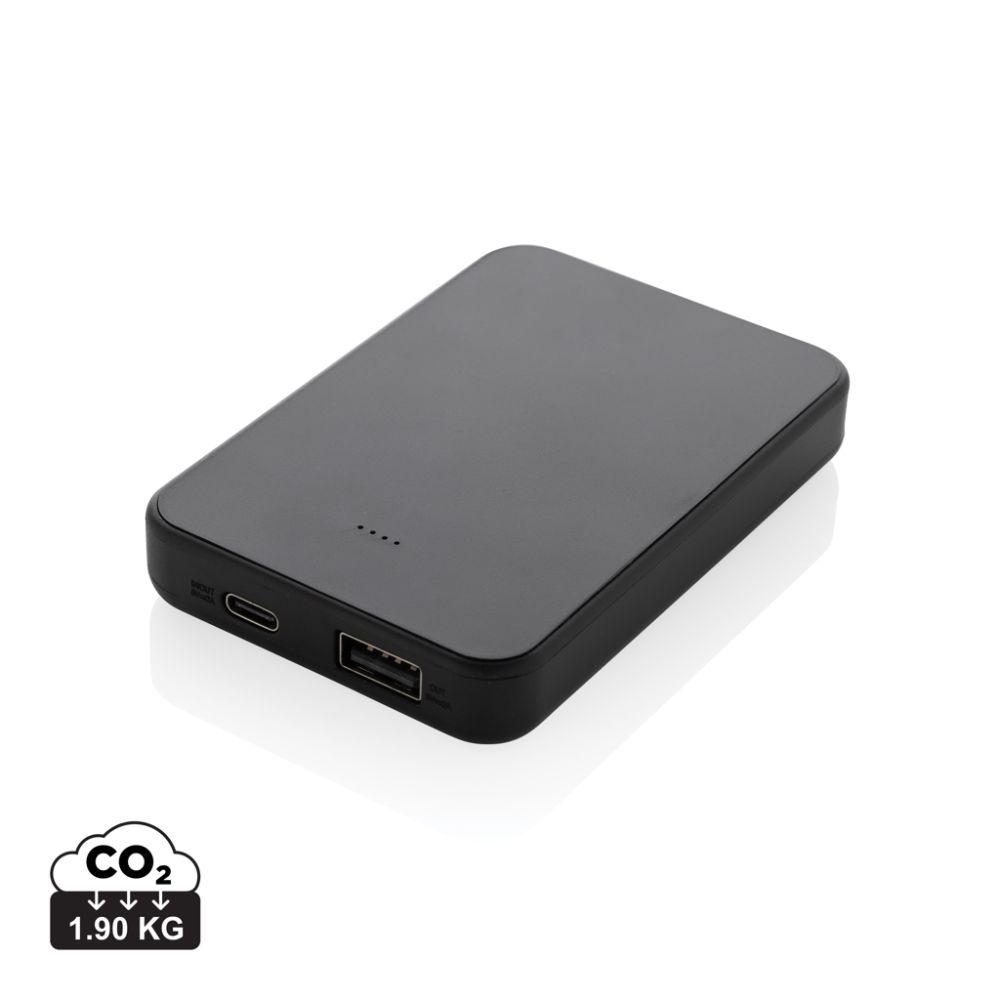 Boostcore recycled ABS power bank 5,000 mAh with USB C with your logo