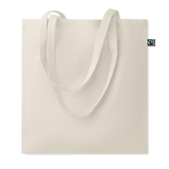 Cotton shopping bag OSOLE with long handles, Fairtrade cotton, with your logo