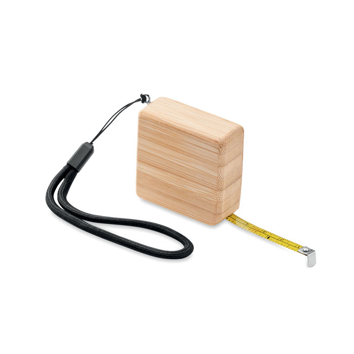 Bamboo measuring tape SOKUTEI 1 m, FSC®-certified, with your logo