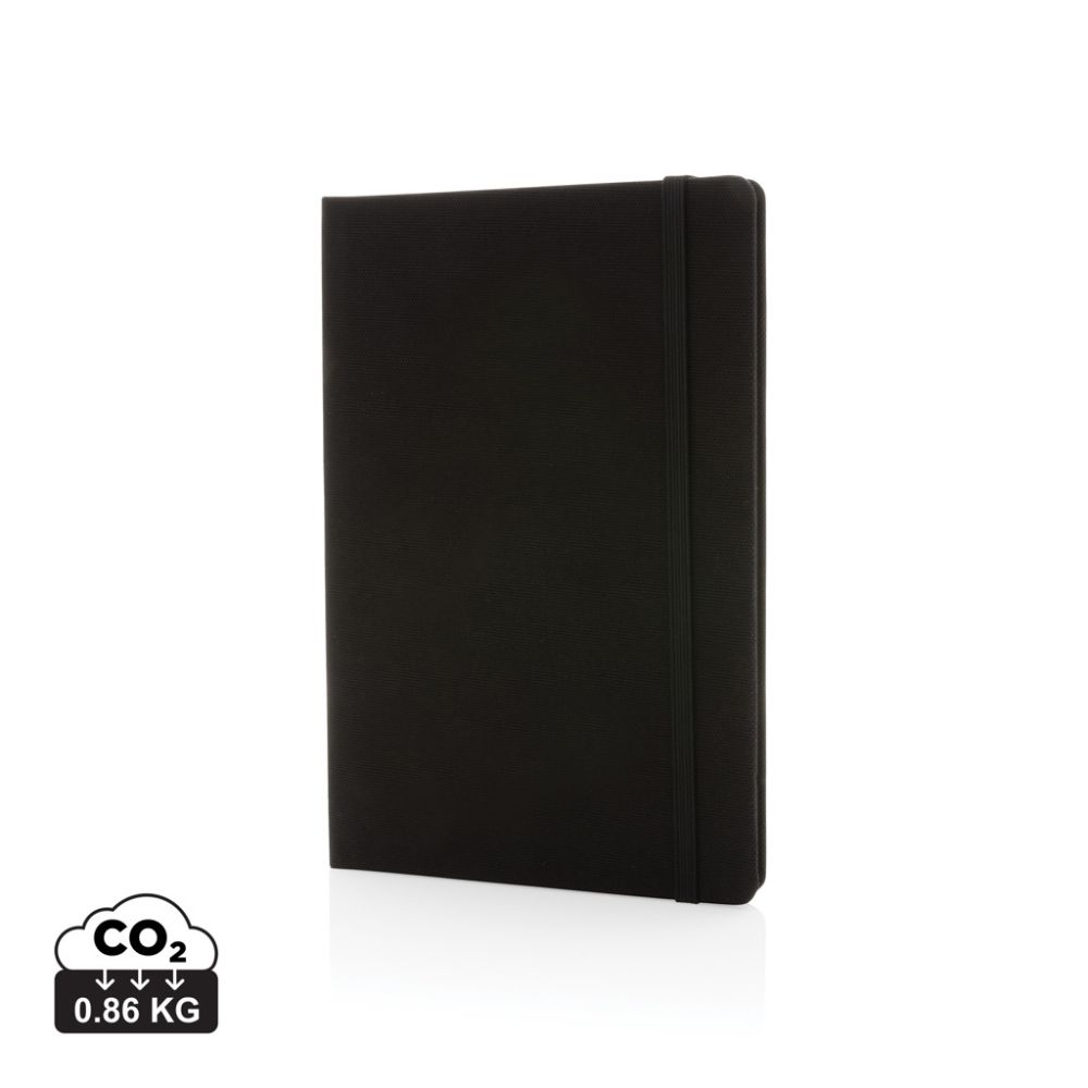 A5 notebook P774.45 made from GRS certified rPET, 80 sheets, with your logo