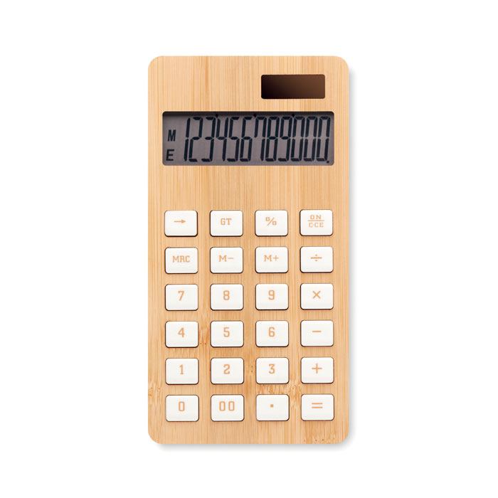 Bambusa kalkulators CALCUBIM ar 12 ciparu displeju ar jūsu logo