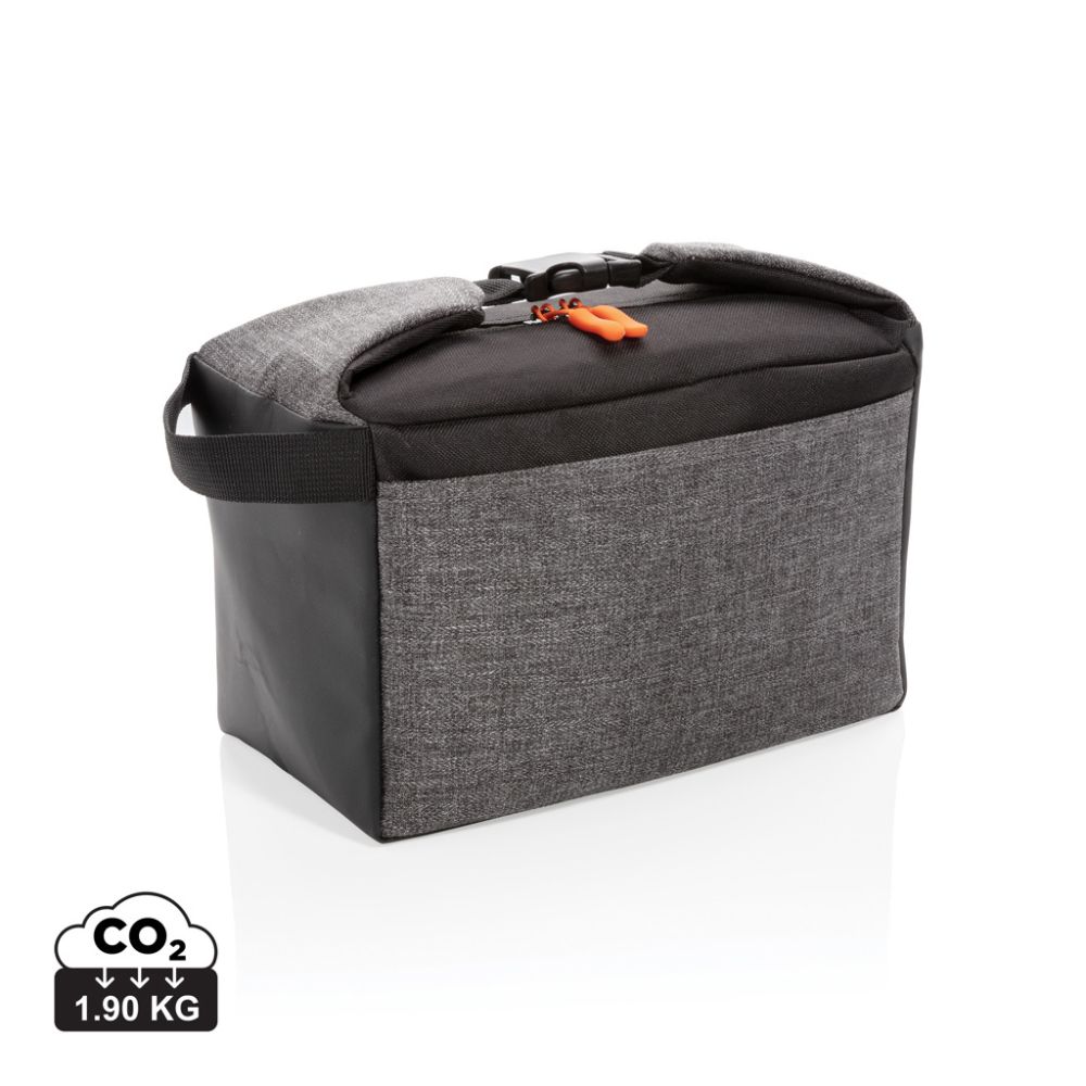 Two tone cooler bag with front pocket and 8-can capacity with your logo