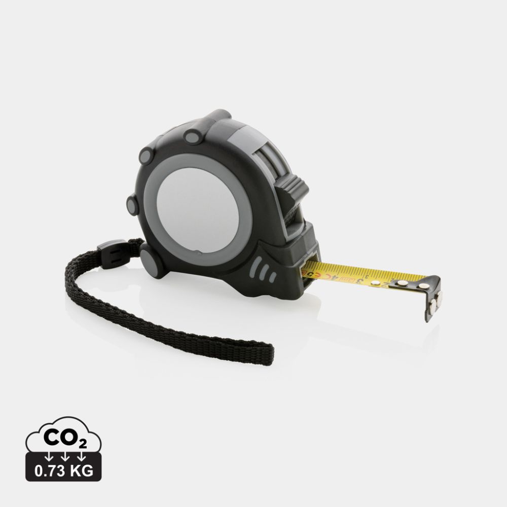 Mērlente Grip 3 m / 16 mm no pārstrādāta ABS ar jūsu logo