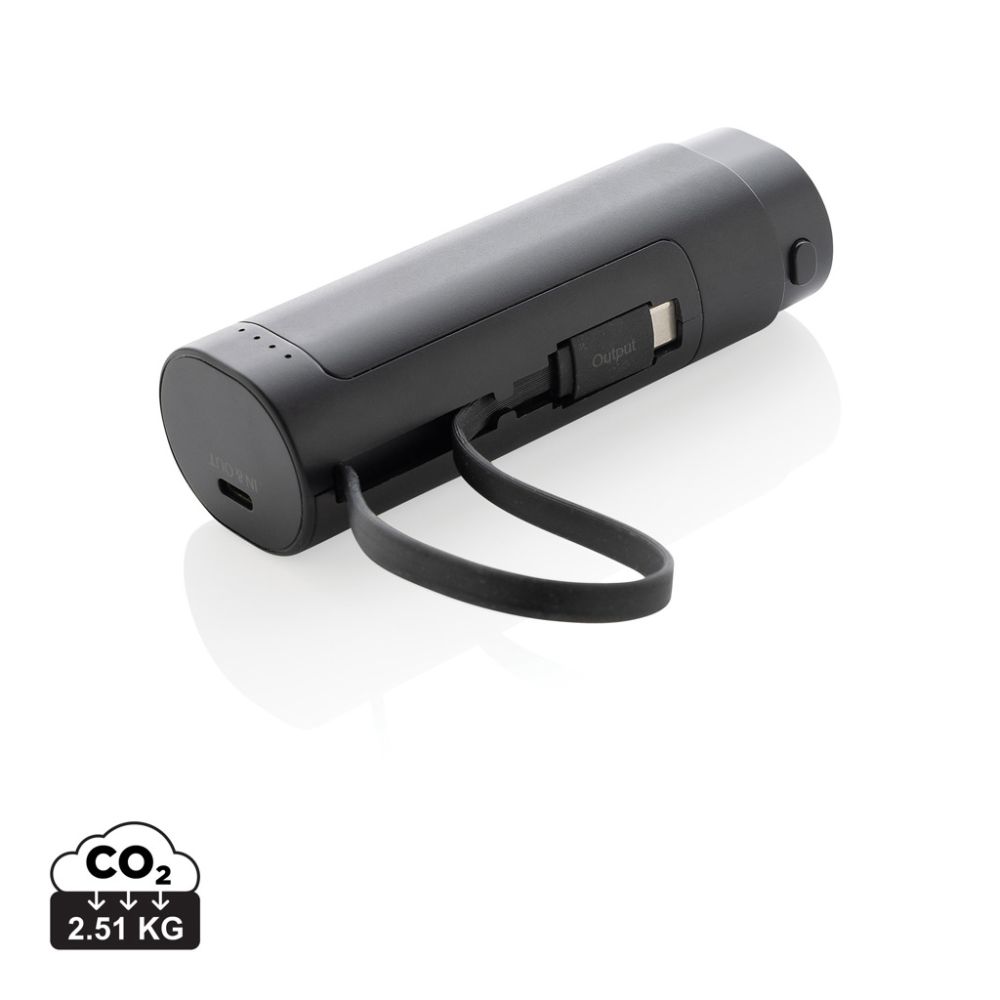 Powerbanks CycleCell 5000 mAh ar izņemamu akumulatoru ar jūsu logo