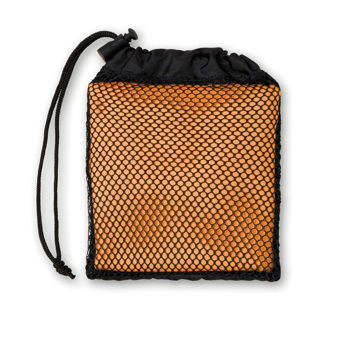 TUKO sports towel with mesh pouch, microfibre, with your logo