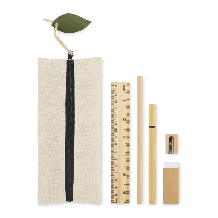 Stationery set JUCOSET in a fabric pouch with your logo