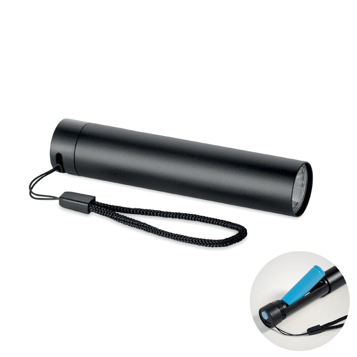 Aluminium torch LUME, rechargeable, 110 lumen, with your logo
