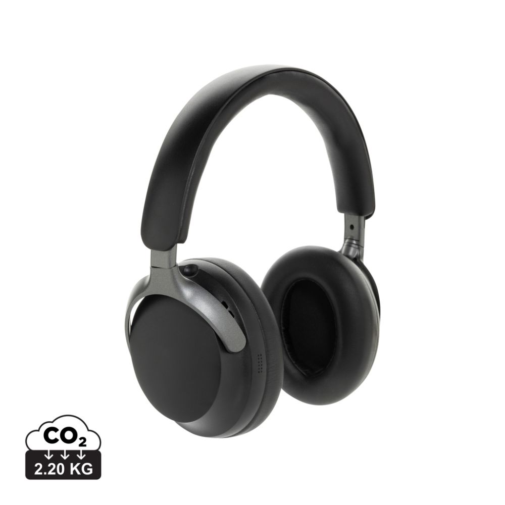 Soundpro RCS recycled plastic ANC wireless headphones with your logo