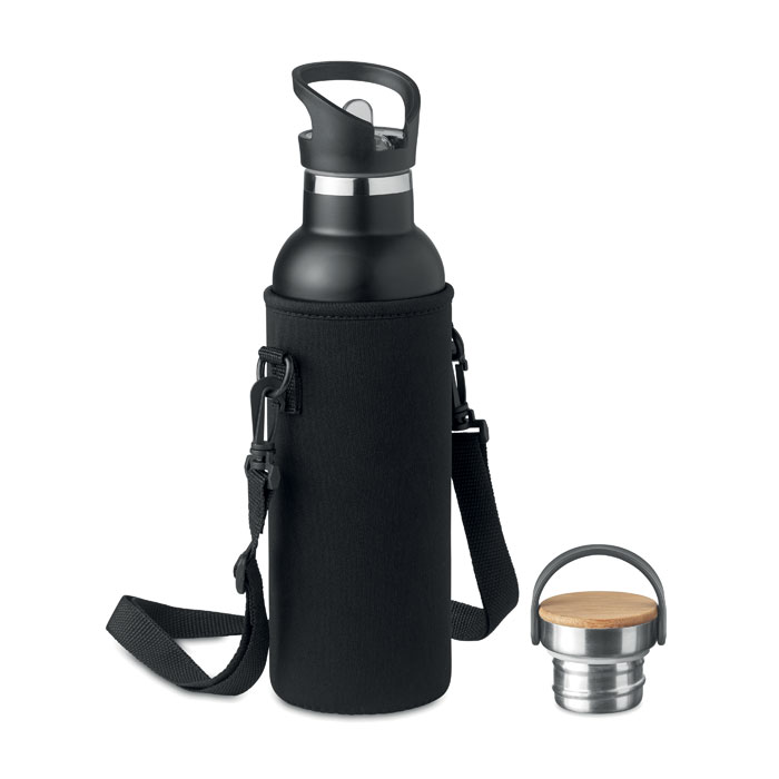 Stainless steel flask TIKSI 700 ml with straw cap and your logo