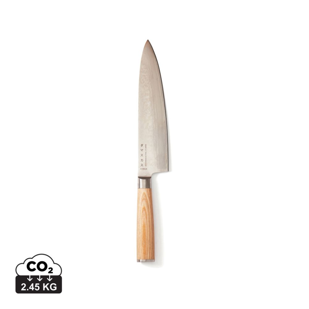 VINGA Hattasan Damascus chef's knife with VG10 steel core with your logo