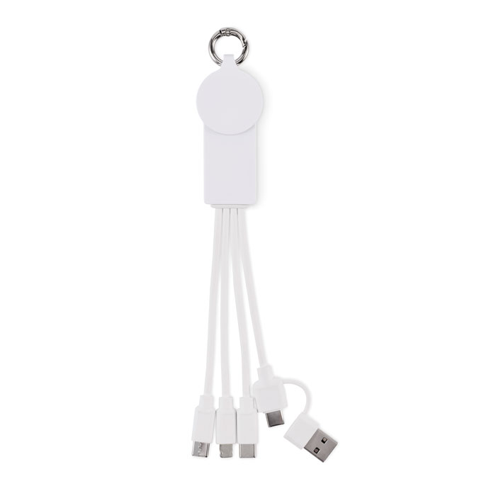 Key ring charging cable ICAB with 2-in-1 type-C and type-A input with your logo
