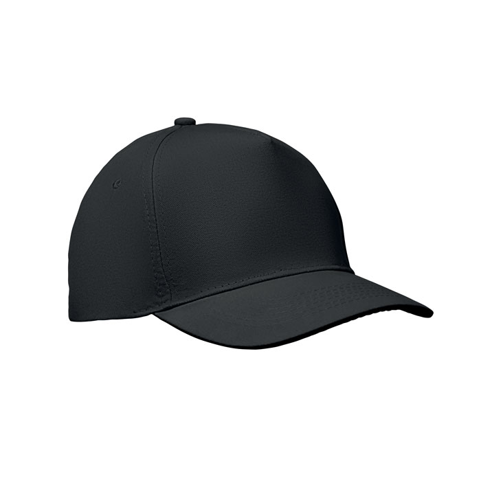 SUNNY 5 panel baseball cap in cotton twill with hook and loop closure, with your logo