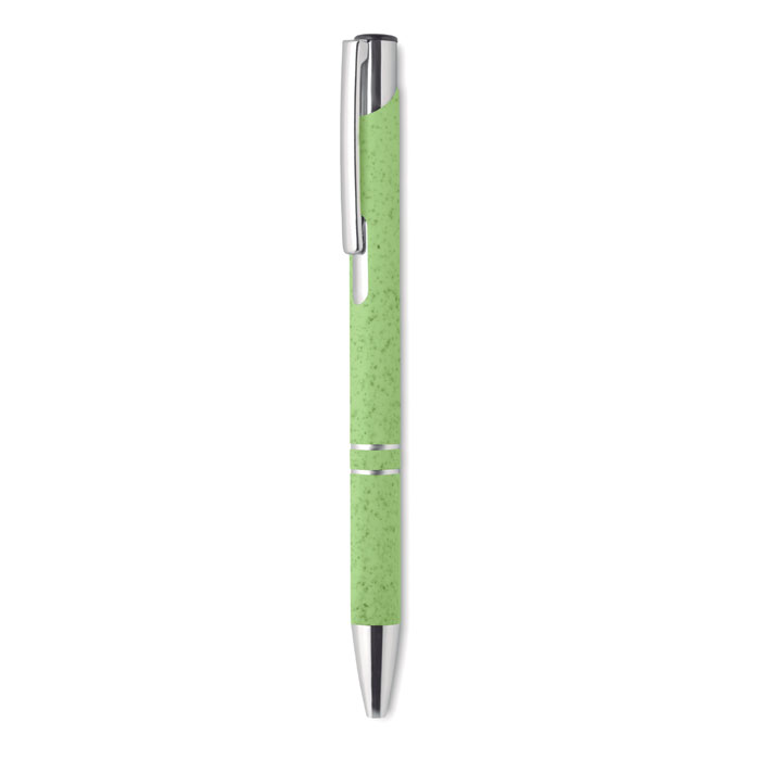 Wheat straw ball pen BERN PECAS, push button, with your logo