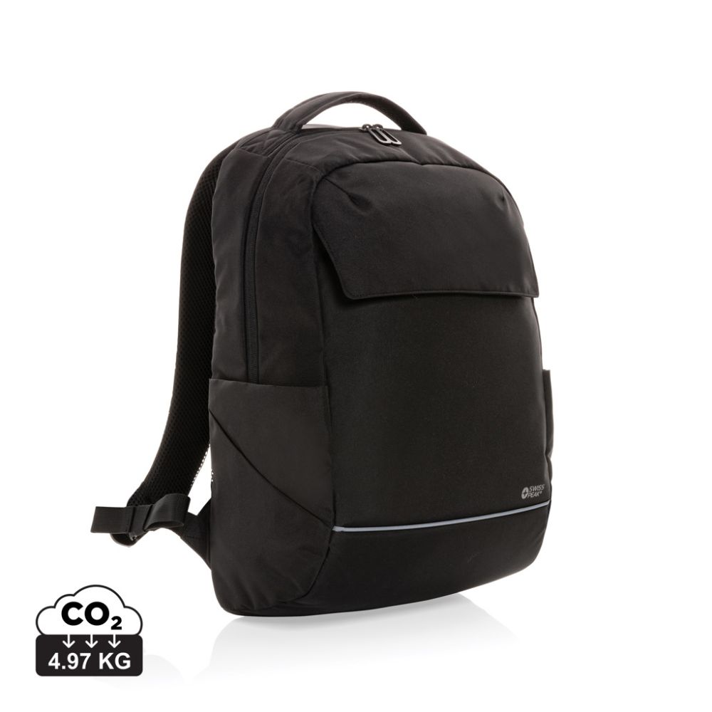 Swiss Peak Brooke AWARE™ rPET 15.6" laptop backpack with your logo