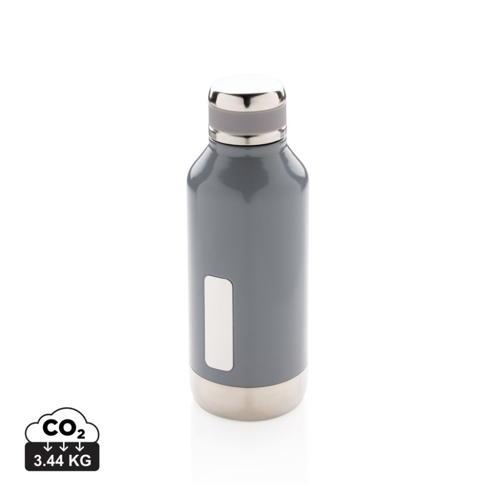 Vacuum bottle 500 ml with logo plate and leakproof lid, with your logo