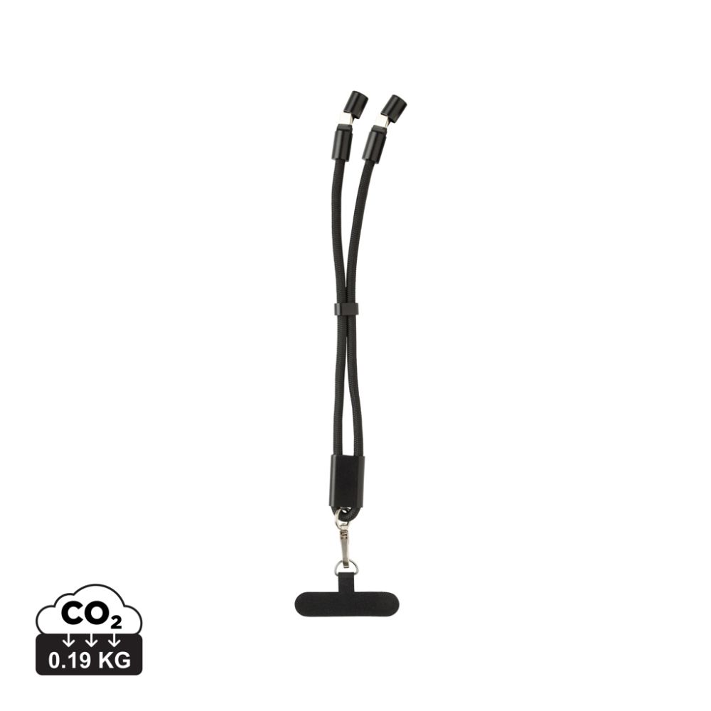 LoopAmp phone wrist strap with 60 W USB-C charging cable and your logo