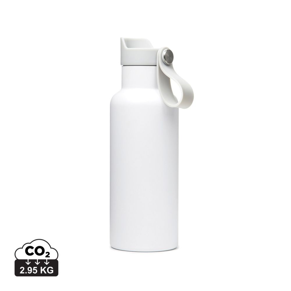 VINGA Balti vacuum bottle 500 ml with push-mug function with your logo
