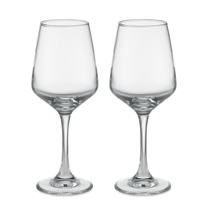 Vīna glāžu komplekts CHEERS no stikla, 2 gab., ar jūsu logo