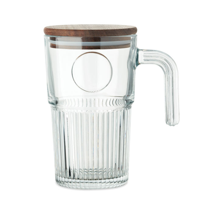 Stikla krūze VITRIO JAR ar akācijas vāku 450 ml ar jūsu logo