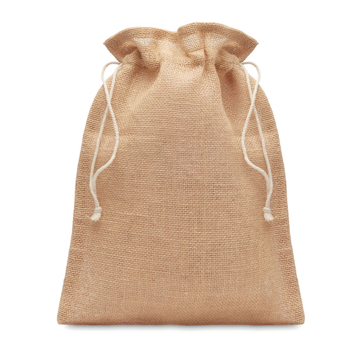 Jutas dāvanu maisiņš JUTE SMALL 14 × 22 cm ar jūsu apdruku