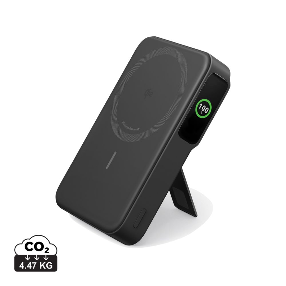 Magnētiskais powerbank Anker MagGo Qi2 10 000 mAh ar statīvu un jūsu logo