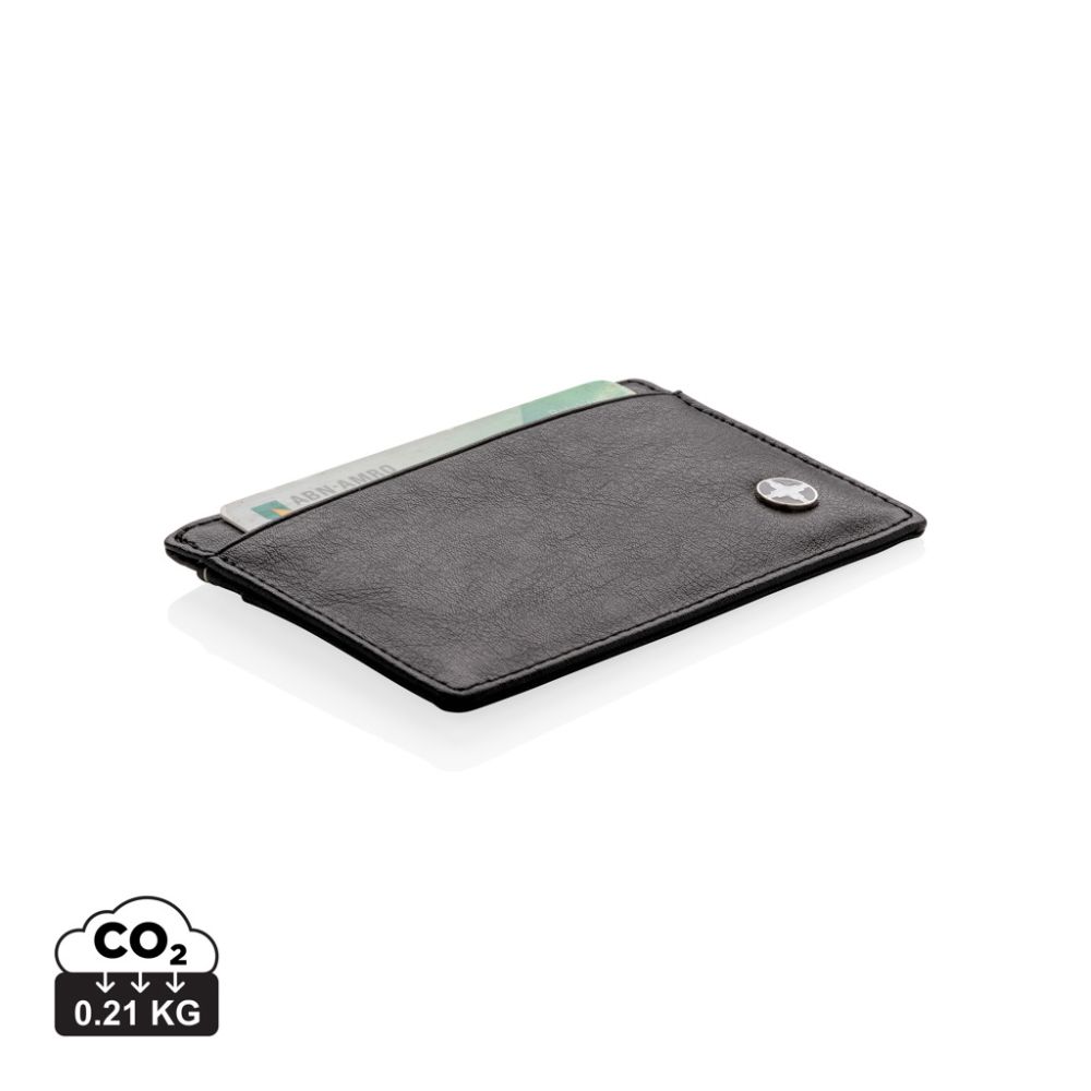 RFID anti-skimming card holder Swiss Peak with 3 shielded slots, with your logo
