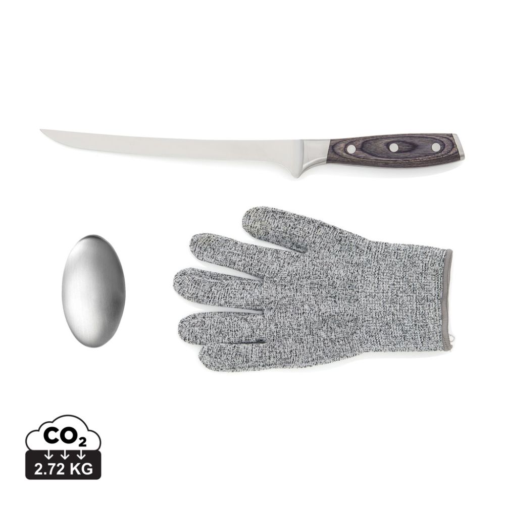 Fish filleting set VINGA Kaiser with German steel knife and your logo