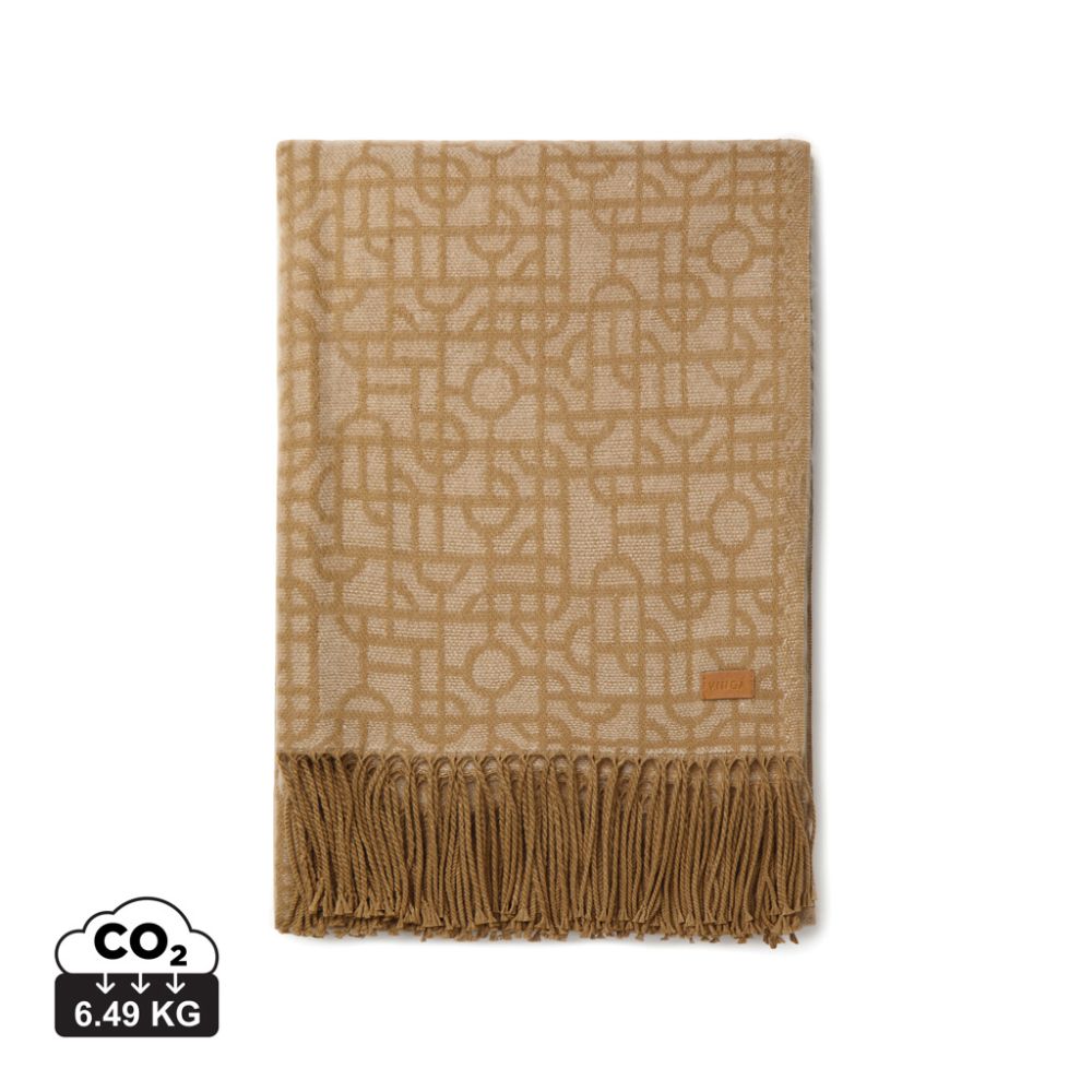VINGA Verso blanket with subtle geometric pattern, acrylic, with your logo