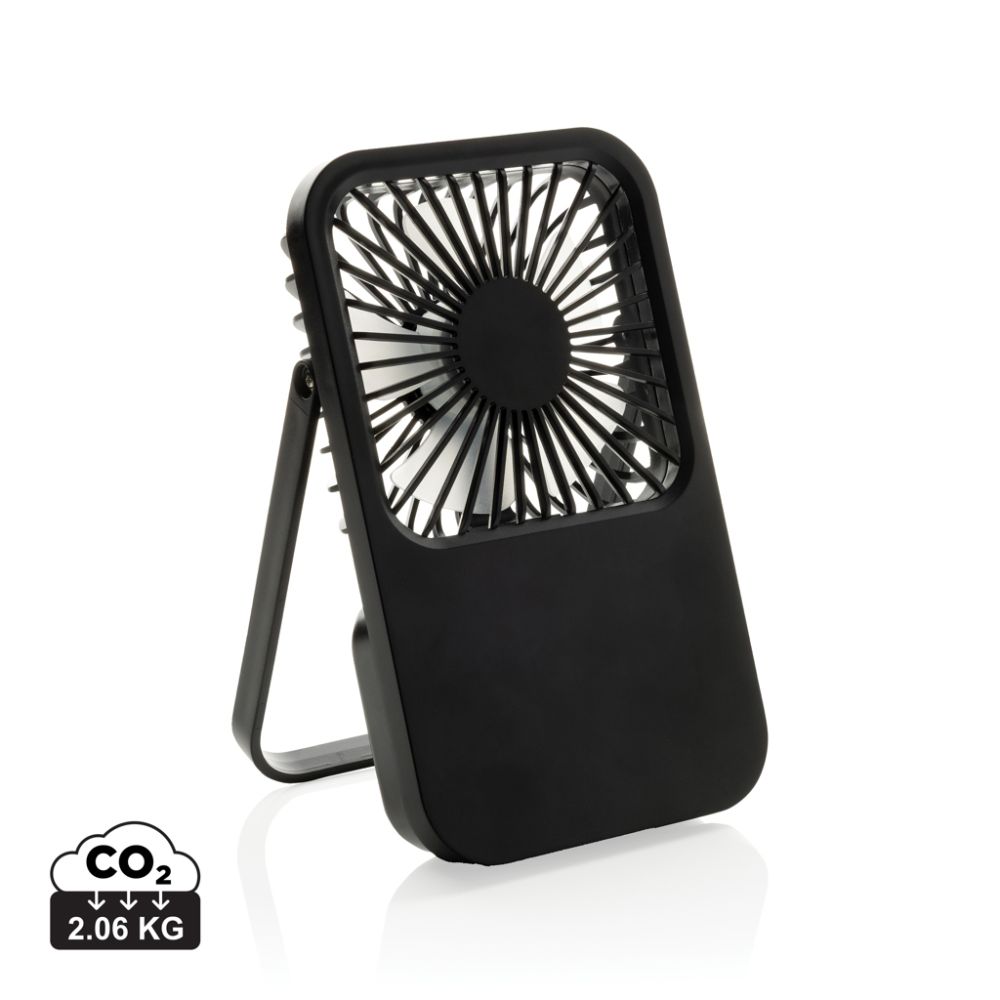 Galda ventilators Aervina no pārstrādātas plastmasas ar akumulatoru ar jūsu logo