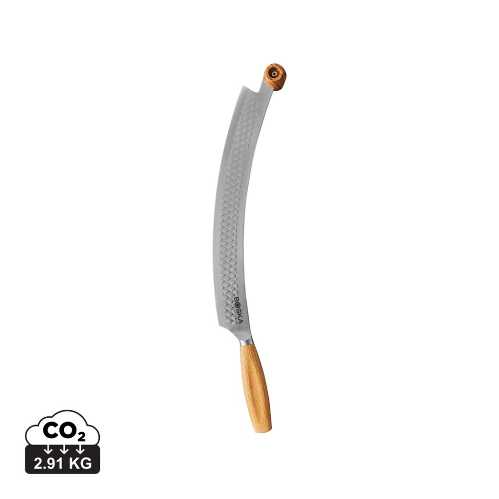 Pizza and cheese knife BOSKA Oslo+Nr.4 with oak handles, with your logo