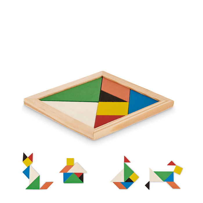 Koka tangrama puzle TANGRAM ar jūsu logo