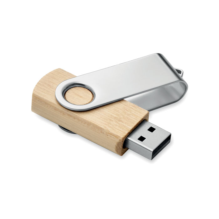 USB atmiņas karte TECHMATE BAMBOO 16 GB ar bambusa korpusu ar jūsu logo