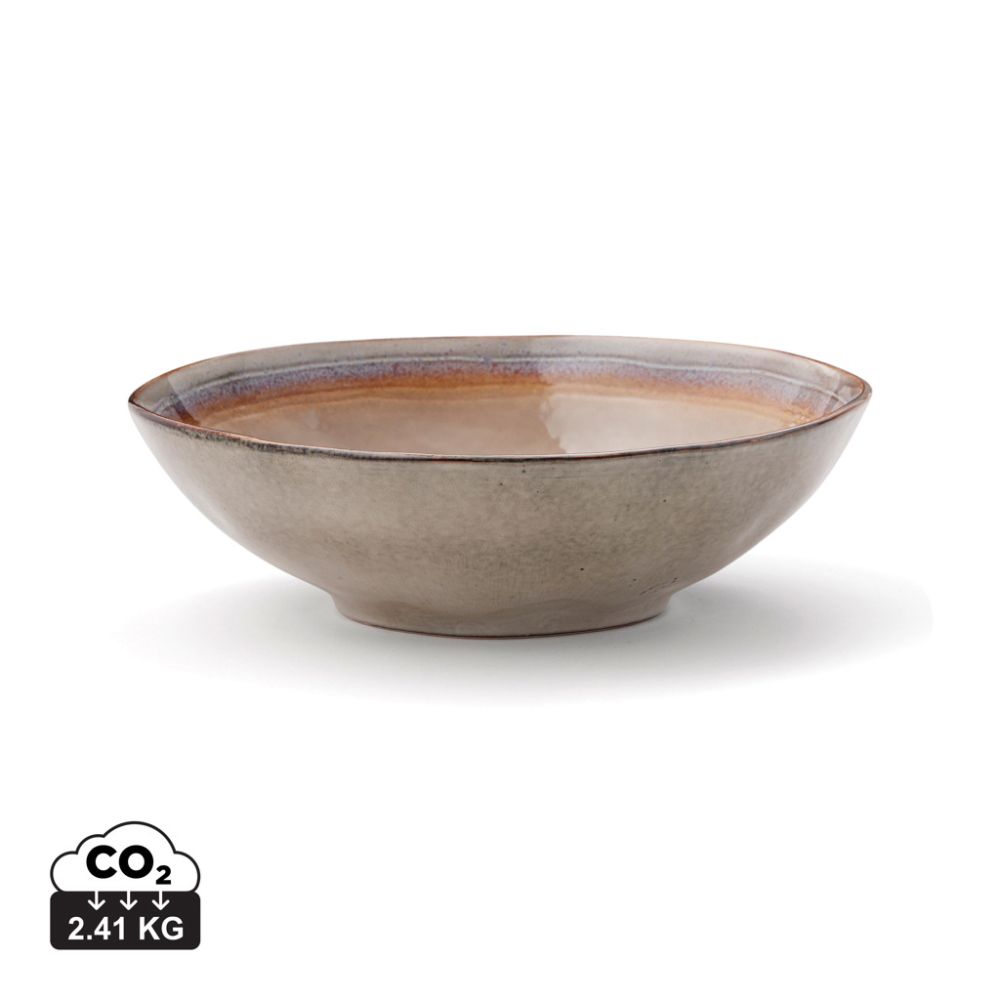 VINGA Nomimono deep serving bowl, 30 cm, handmade stoneware with your logo
