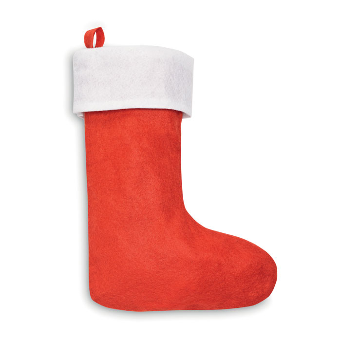 Christmas boot NOBO with a white cuff, with your logo