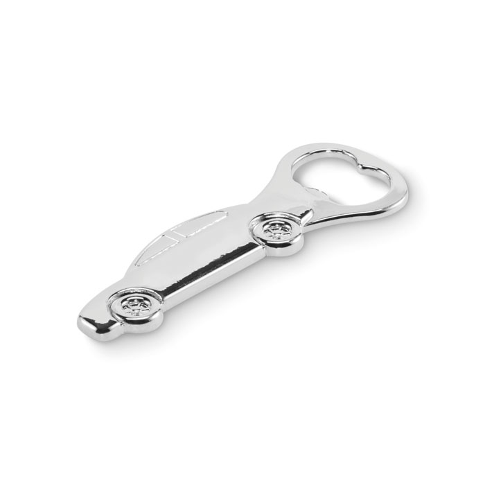 Bottle opener MYCAR in car shape, flat zinc alloy body, with your logo