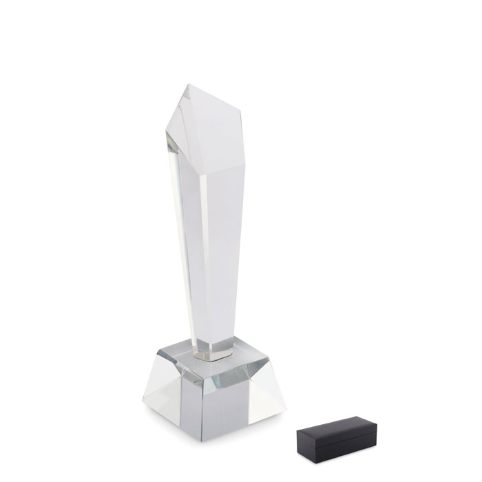 Glass award DIAWARD with crystal look in gift box with your logo
