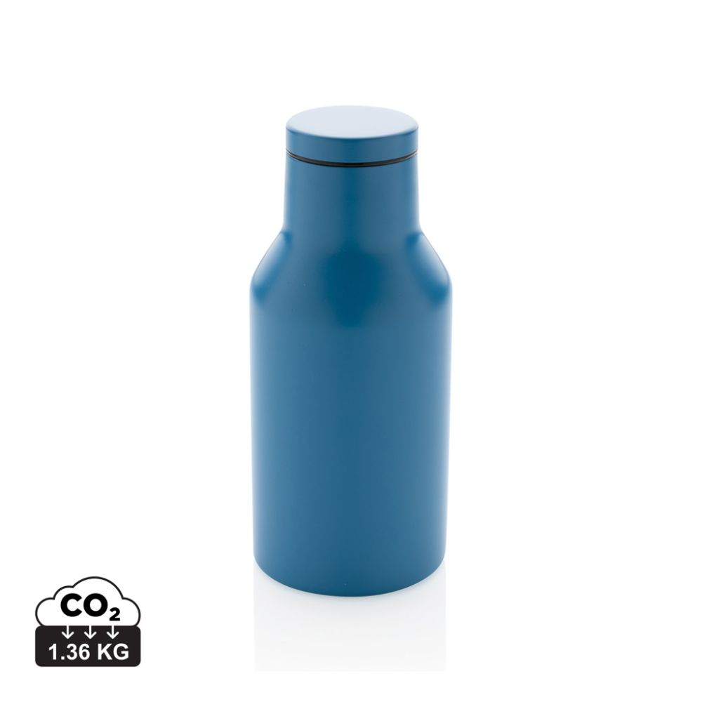 Kompakta pudele no pārstrādāta nerūsējošā tērauda 300 ml ar jūsu logo