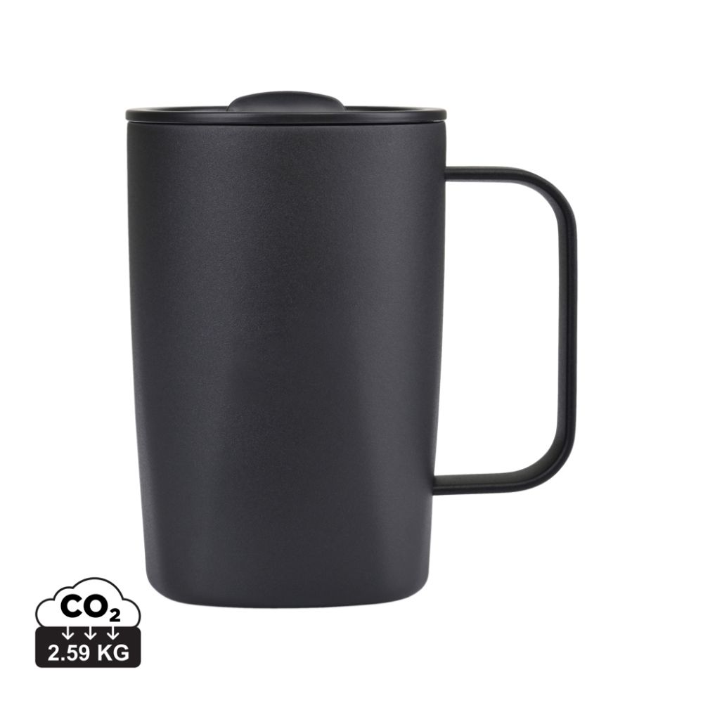 Termokrūze Aviana™ Rowan no pārstrādāta nerūsējošā tērauda 450 ml ar jūsu logo