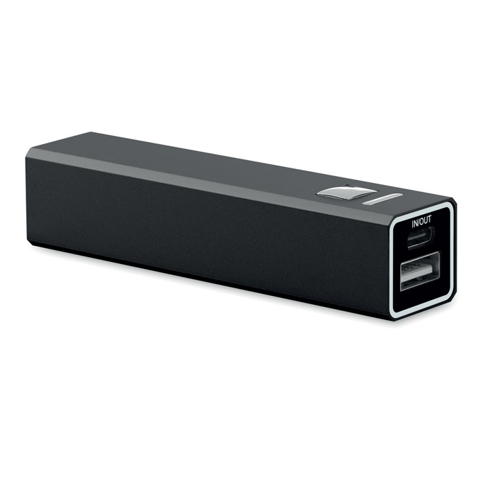 Powerbank POWERALUC 2600 mAh no pārstrādāta alumīnija ar jūsu logo