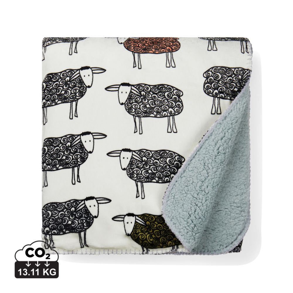 VINGA Sheep pile blanket made from GRS recycled PET with your logo