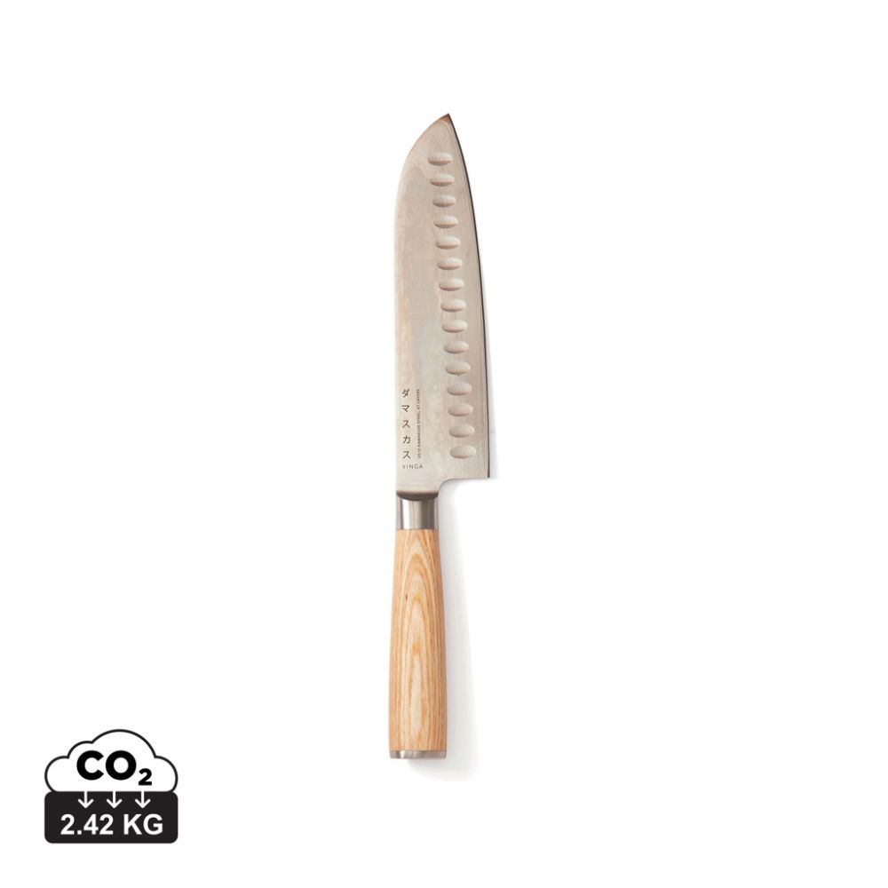 Santoku nazis VINGA Hattasan Damascus ar VG10 tērauda serdi ar jūsu logo